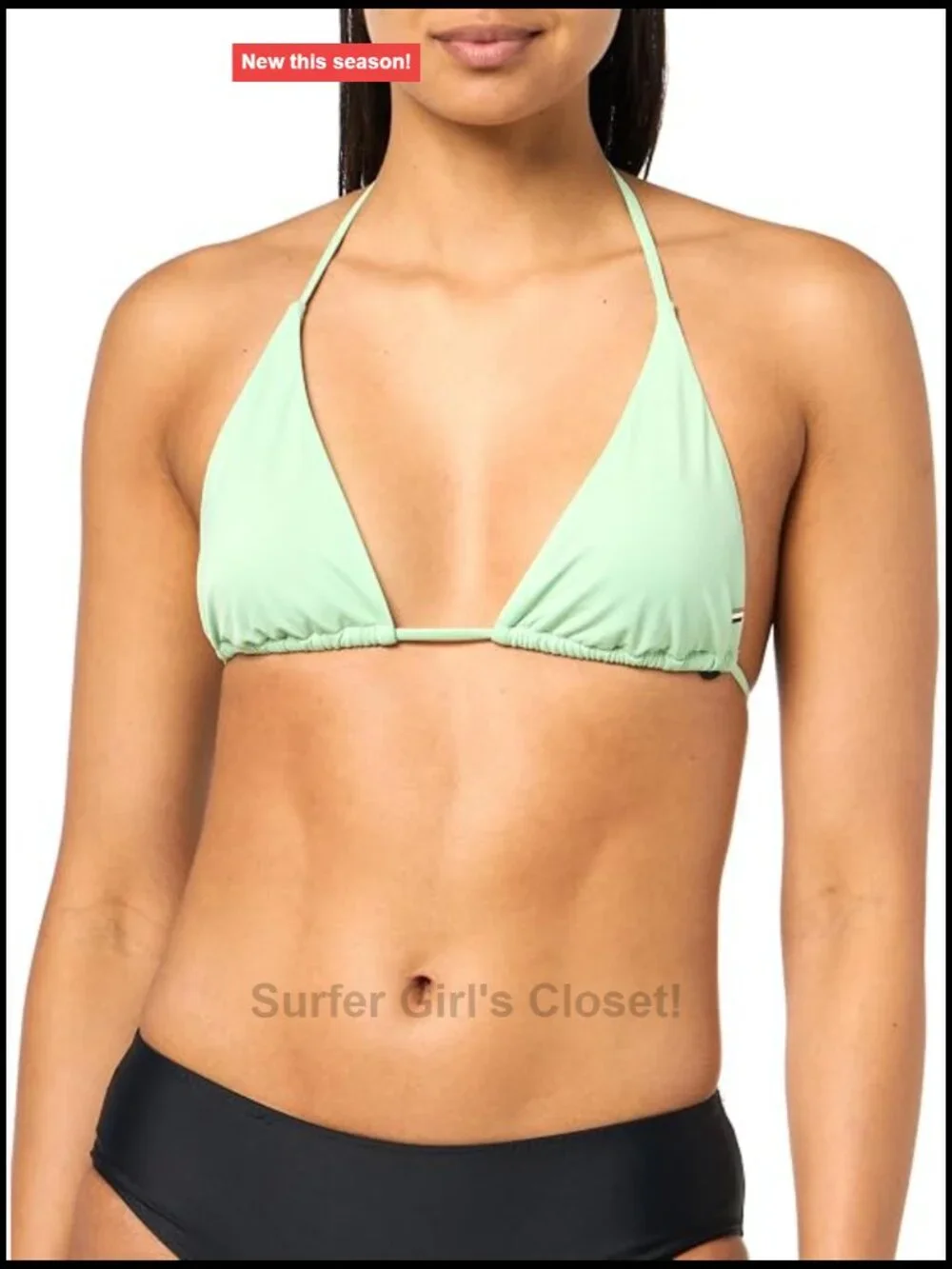 Classic Triangle String Bikini Top Pull On Sleeveless